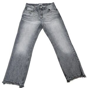 SIRWRID Mens Jeans Grey Wash Size 34 x 30‎ Straight Leg Distressed Denim